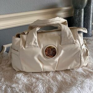 Gucci Hysteria White Satchel with Gold Accents